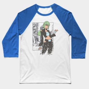 Anime Girl Posapocalyptic P R t shirt Baseball T-Shirt